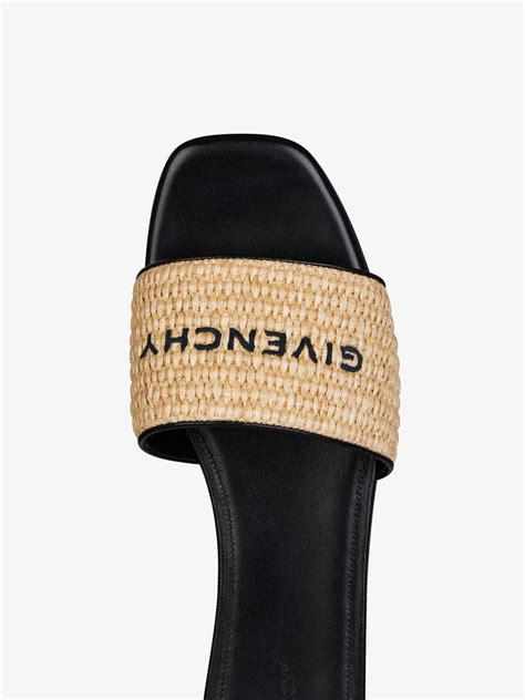 givenchy raffia mules|4G flat mules in raffia .